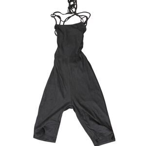 NEW SIL Apparel black ribbed One-piece Harem Jumper with open tie back